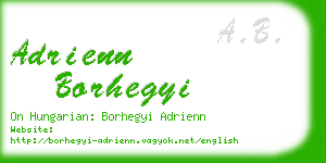 adrienn borhegyi business card